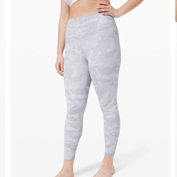 Lululemon Wunder Under High Rise Tight Luxtreme Sz 2 Camo Gray 25" - Picture 1 of 9